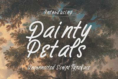 Dainty Petals Font branding design graphic design illustration logo typography vector