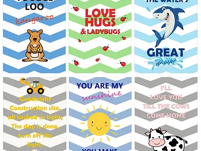 Kids Room Wall Canvas & Poster Design graphic design graphic illustration vector wall art