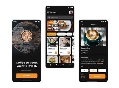 Coffee in Hand application coffee ios online shop shop ui ui design uiux user experience user interface ux
