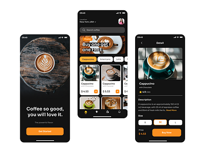 Coffee in Hand application coffee ios online shop shop ui ui design uiux user experience user interface ux