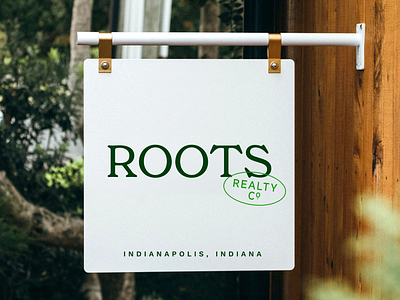 Roots Realty | Signage brand branding branding signage business design design graphic design green brand logo midwest brand midwestern design real estate brand real estate branding real estate logo realtor branding realty branding roots branding