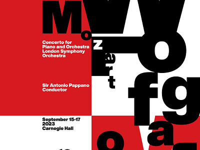 Concert Poster concept (Mozart) color digital art graphic design poster typography