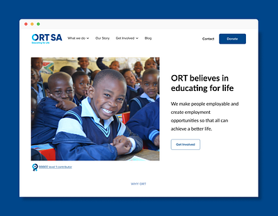 Website Redesign for ORT South Africa ngo ort product design ui ux website redesign