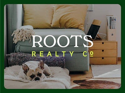 Roots Realty | Logo branding business design design dog brand dog design graphic design logo logo system real estate brand roots simple wordmark design website wordmark design
