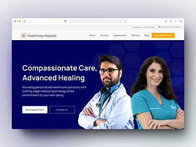 Hospital Landing Page branding clinic graphic design health hospital logo medicine webdesign