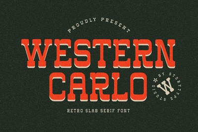 Western Carlo Serif Font font graphic design text type typography