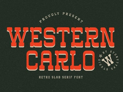 Western Carlo Serif Font font graphic design text type typography