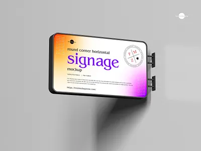 Free Horizontal Signage Mockup sign mockup