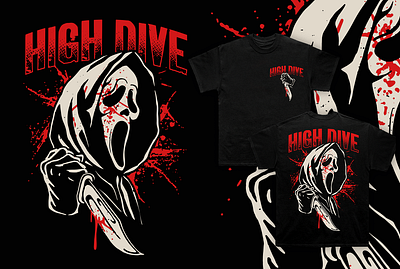 Scream - Halloween Merch apparel design ghost face graphicdesign halloween horror illustration logo merch scream