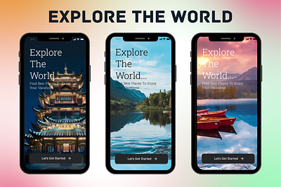 Explore The World - Travel App mobile travelapp ui