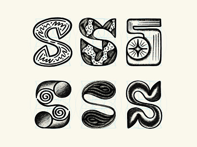 ✴ Six letters — S ✴ art drawing illustration letter lettering