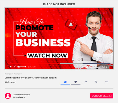 Youtubr thumbnail design template ads banner brand identity branding design graphic design illustration maketing thumbnail vector youtube youtube thumbnail