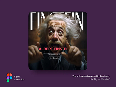 Albert Einstein 3d animation banner design einstein home page homepage illustration landing page landingpage motion motion graphics parallax parallax animation svg trend ui ux web design webdesign