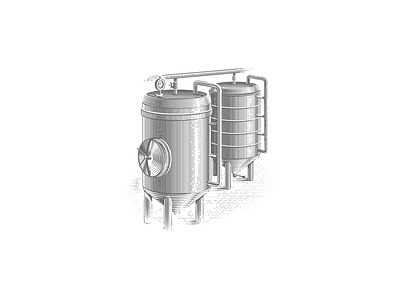Fermentation. Distillate production distillate production engraving vector illustration sketch vector illustration