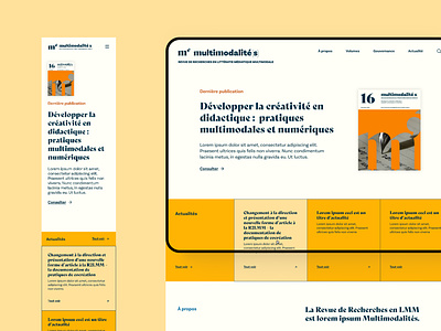 New case study online: Multimodalité(s) branding digital education logo minimal typography ui webdesign website