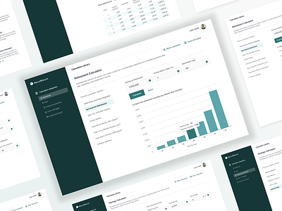 Financial Calculator Library calculator design calculator library calculator ui calculators data visualisation financial financial calculators financial tool fintech fintech design graphs product design responsive design responsive ui responsive user interface ui design user interface uxui design