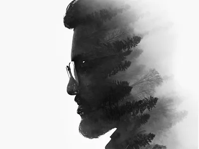 Double Exposure 3d artwork branding creative artwork creative design design graphic design inspiration logo motion graphics poster tech template ui