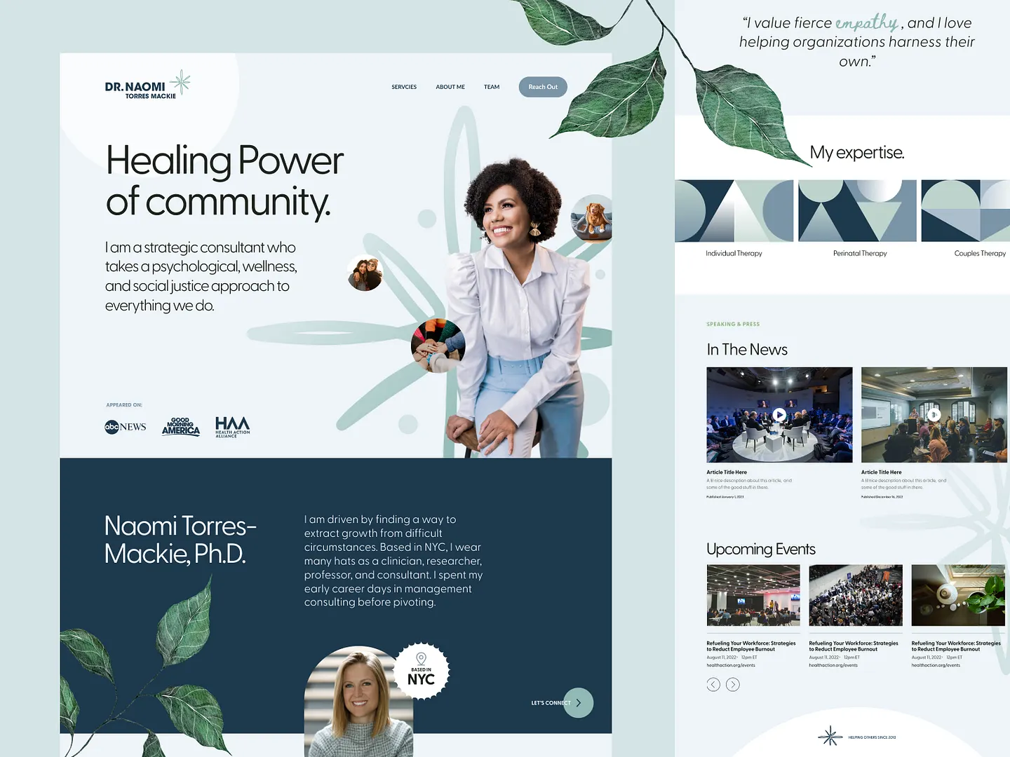 Wellness Website Design: Dr. Naomi Torres-Mackie's Approach