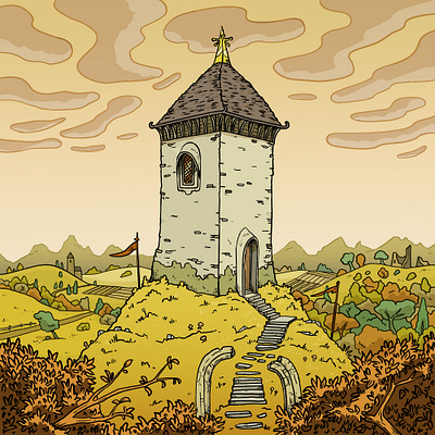 Autumnal Tower animation animation art digital art illustration visdev