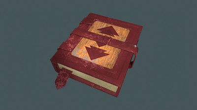 Leather Book 3d model blender3d book environment game asset library prop