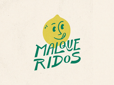 Malqueridos logo branding character design graphic design green illustration inspo lemon lettering logo mexico retro rotulo texture type typography vintage