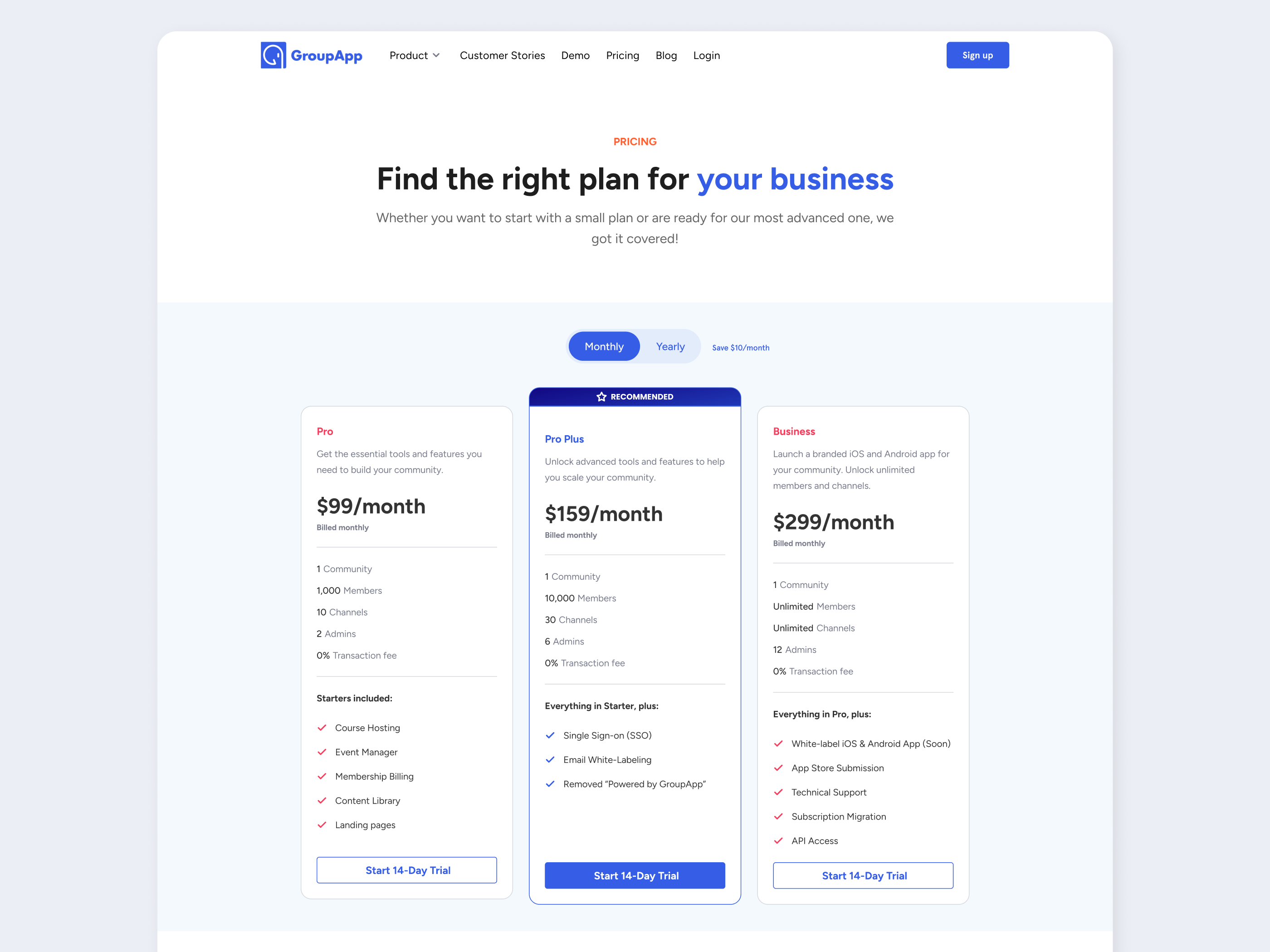 Pricing page groupapp homepage pricing pricing list pricing page pricing page design responsive design ui design ui redesign user experience user interface uxui design web redesign