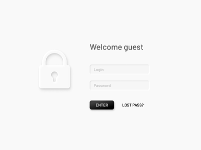 Login form auth authorization design enter figma from grey login neuomorphism password security shadow ui webdesign
