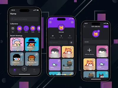 NFT Maker: iOS / Android Mobile App android android application app create nft design etnocode ios ios application mobile app mobile application nft android nft art nft creator nft editor nft ios uikit