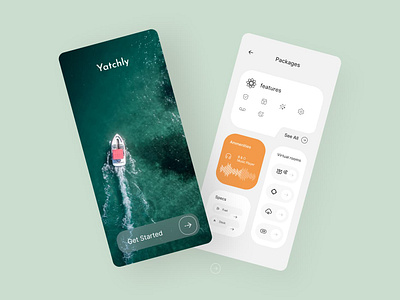 Explore Yatchy app design app designer b2b clean green minimal mobile app ui ux designer white yatch