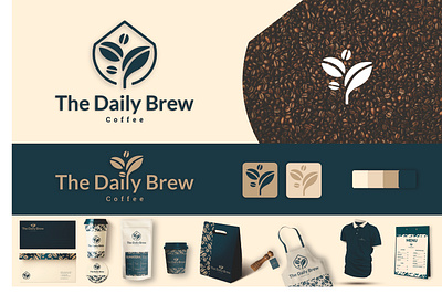 The Daily Brew Coffee Shop Logo coffee logo logo logo design minimalist logo modern professional