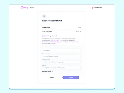 Cozy v2 Quick Create: Protection Market