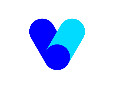 V + Paper book branding design document icon identity logo mark paper symbol v v logo