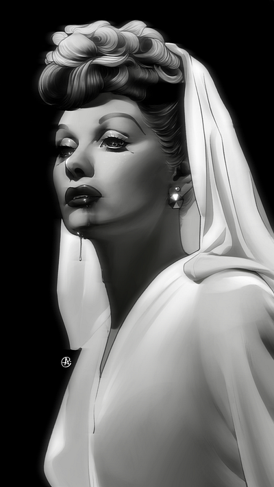 Lucille Ball Vampire Portrait graphic design illustration portrait