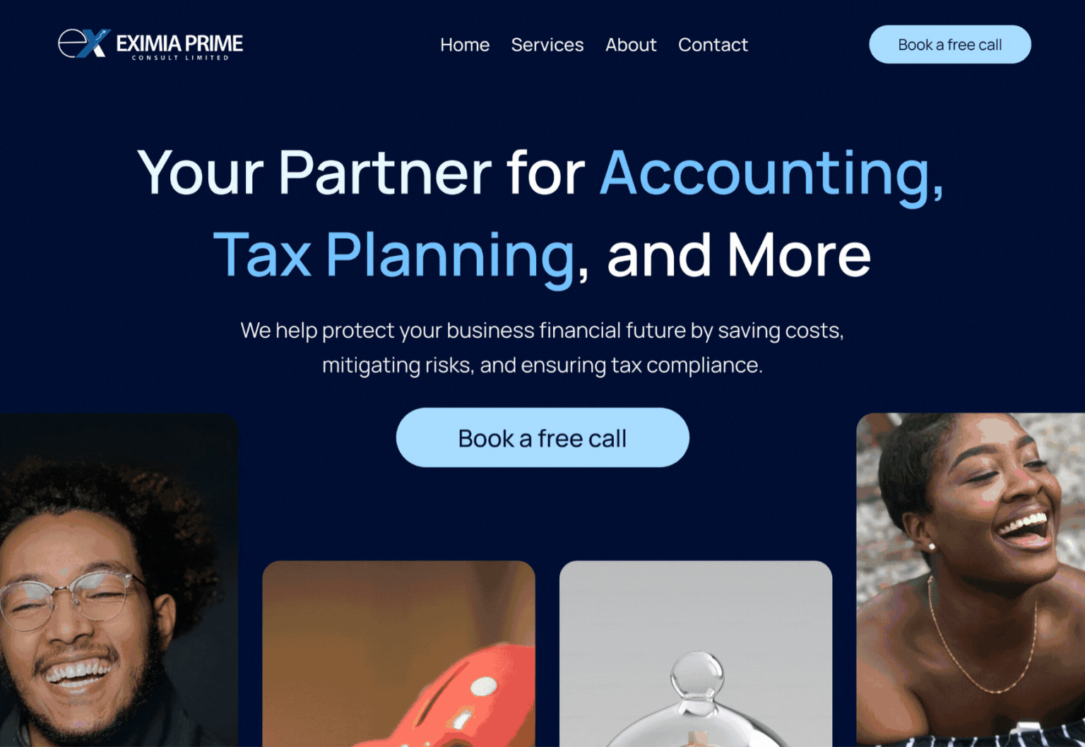 Tax consulting firm landing page design graphic design ui ux