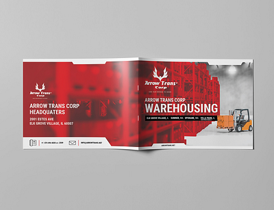 Arrow Warehousing advert brochure design graphic design