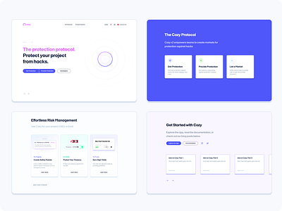 Cozy Homepage crypto defi ui web design