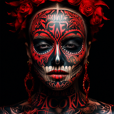 HELLFRIDA 3d ai design facepaint frida