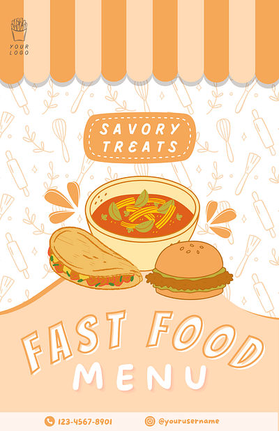 Fast Food Menu art branding graphic design illustration menu