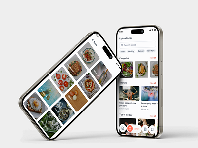 Pizza Recipe App clean community design mobile app mobile design pizza recipe ui ux