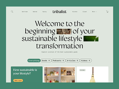 Brand and digital for Tribalist branding eco experience green landing page logo mobile organic sustainable ui ux web