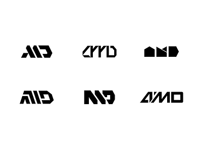 AMD Logo Design Exploration amd amd logo bold construction construction logo engineer engineering logo monogram simple logo thick