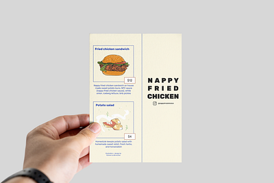 fried chicken sandwich popup menu branding design graphic design illustration menu