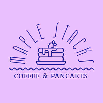 Logo for pancake company flat design vector
