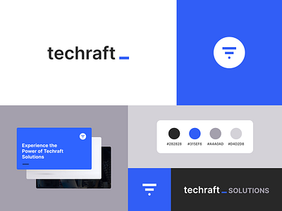 Techraft .startup brand branding color palette design graphic design guidelines logo style tile tech ui vector