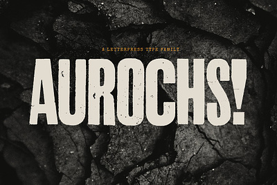 Aurochs: letterpress type family app branding design graphic design illustration logo typography ui ux vector