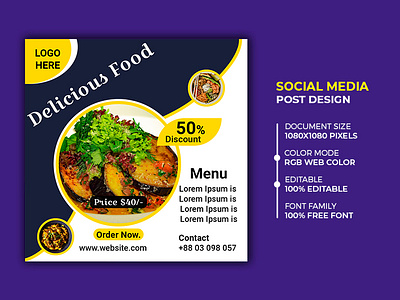 Restaurant Post Design ads design post restaurant social media