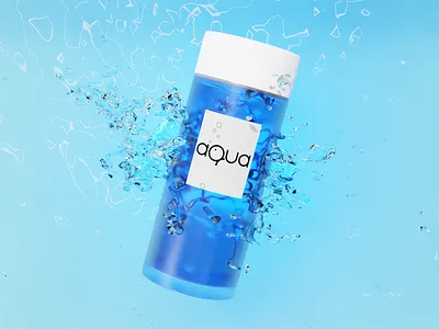 Aqua Toner - 3D Design Skincare 3d 3dart 3dat 3ddesign 3ddesign3d 3dmodel 3dpackaging 3dprodictskincare 3dproduct 3drender 3drendering 3dskincare 3dtoner design illustration3d modeling3d render skincare3d toner toner3d