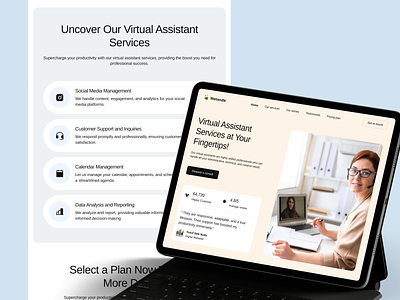 [Responsive] Wehandle - Virtual Assistant Company Website Design assistant business company company profile corporate landing page management personal personal assistant professional support ui design va virtual web design website design