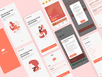 Mental Help app androidapp appdesign mentalhealth mobiledesign ui uidesign