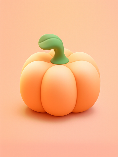3D icon of pumpkin dall e